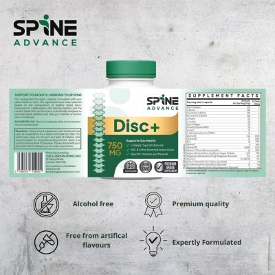 Disc+ | Spinal Disc Health Supplement | Glucosamine Chondroitin Collagen Plus Vitamins - Image 2